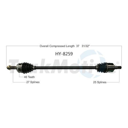 Surtrack Axle Cv Axle Shaft, Hy-8259 HY-8259